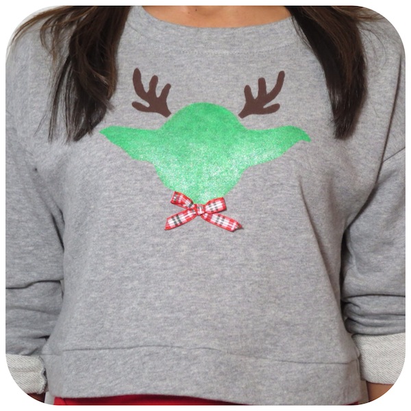 DIY Yoda Holiday Sweatshirt